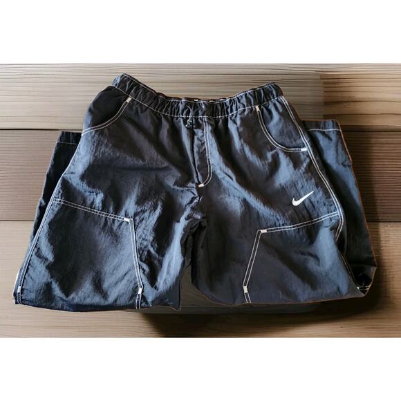 Nike Swoosh High Waisted Rise Nylon Pant Womens Size XL - Picture 3 of 11